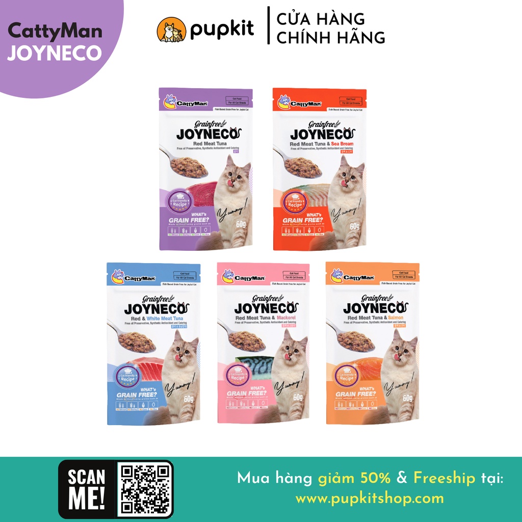 PATE MÈO JOYNECO GRAIN FREE 60G NHẬT BẢN 5 VỊ HẤP DẪN