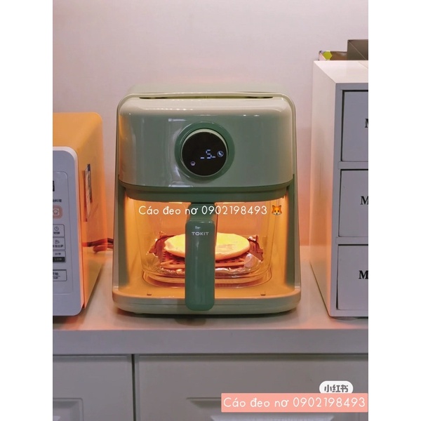 Nồi Chiên Không Dầu TOKIT FT RICO Dung Tích 3,5L Bảo Hành 12 Tháng - Cáo Đeo Nơ