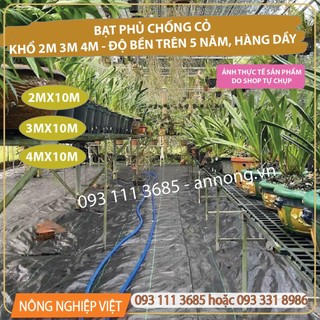 2m x 10m dài bạt phủ chống cỏ - bạt trải đất diệt cỏ loại tốt 120gr/m2