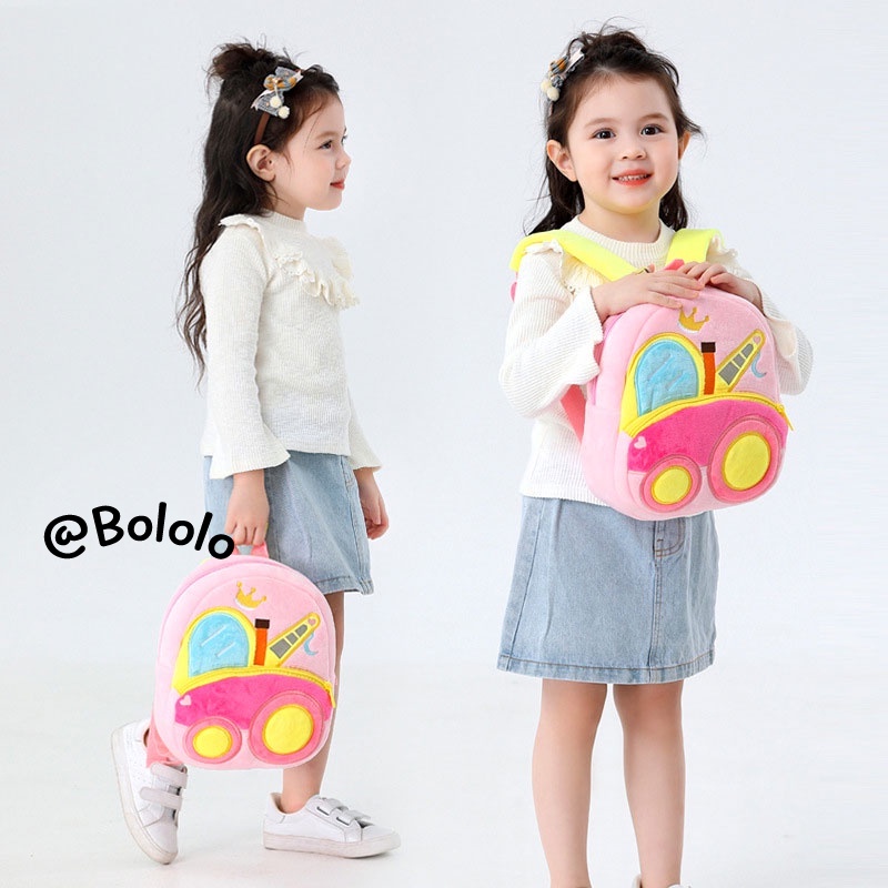 Bololo Ba Lô Đi Học Bằng Lông Nhung Dễ Thương Xinh Xắn Dành Cho Bé 2-4 Tuổi