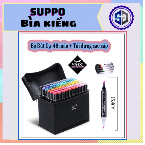 Bút màu Maker TouchCool Túi Vải Bộ 48 màu,vẽ anime phong cảnh,BÚT DẠ 48 MÀU TOUCHSHI KÈM TÚI, bút tô màu cho bé