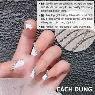 Dây bi nail tròn đính móng
