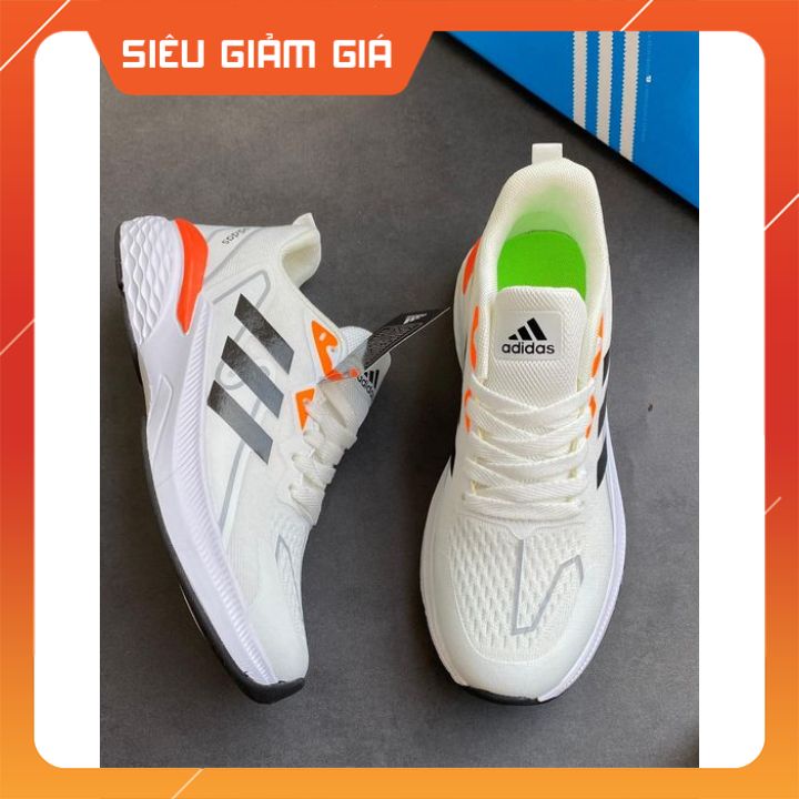 FULL BOX Giày Thể Thao Sneakers Nam Adidas mã B202 Màu Trắng đen Siêu Nhẹ dành cho nam đế cao su non êm thoáng khí