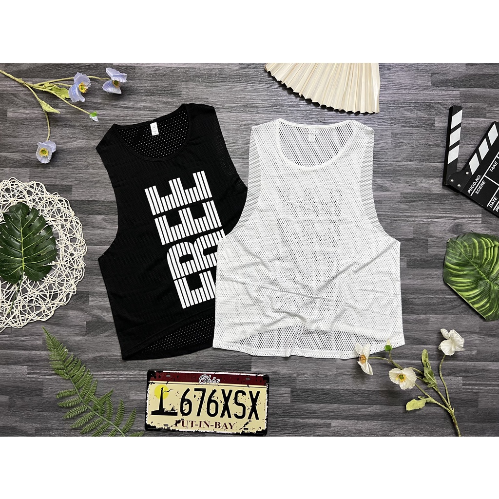 Áo tanktop nữ tập gym yoga, áo mặc phối bên ngoài siêu xinh P40200