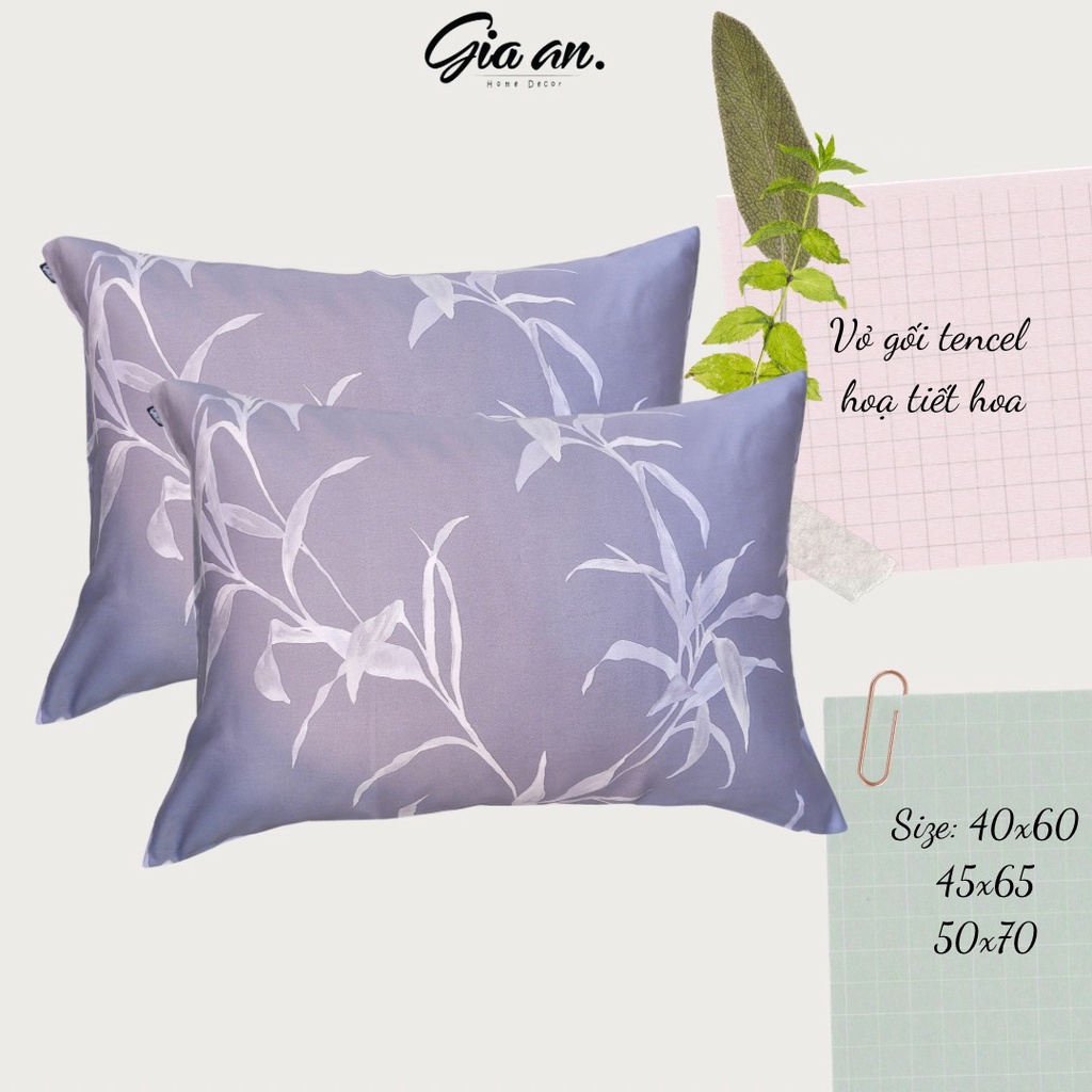Vỏ gối nằm tencel lyocell Gia An homedecor họa tiết nhiều size
