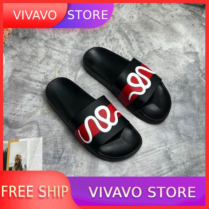 Dép nam nữ quai ngang logo rắn đẳng cấp 2023