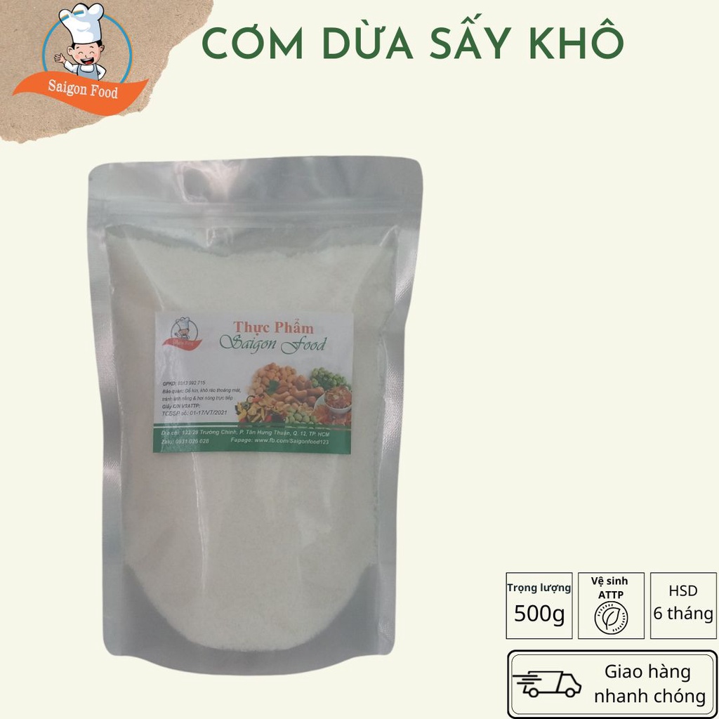 Cơm Dừa Sấy Khô Hạt Mịn Saigonfood