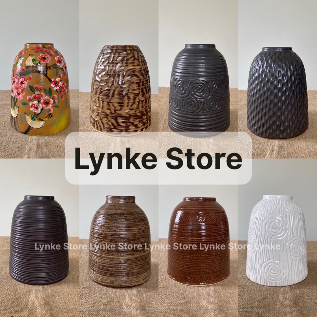 Bình Hoa Dáng Chuông Nhỏ Lọ Hoa Decor Vẽ 3D Gốm Sứ Bát Tràng - Gốm Bích