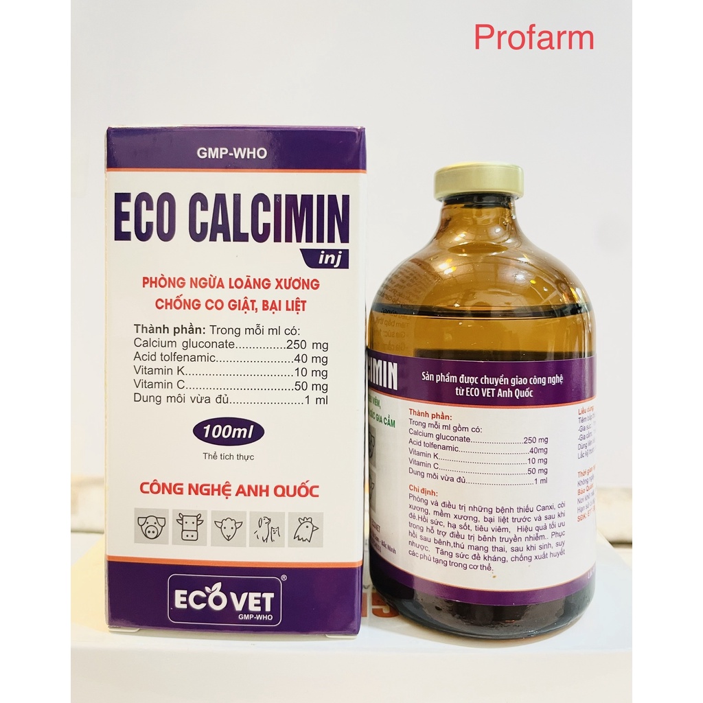 Eco Calcimin(20ml-100ml) Bô xung can ci, nang cao de khang