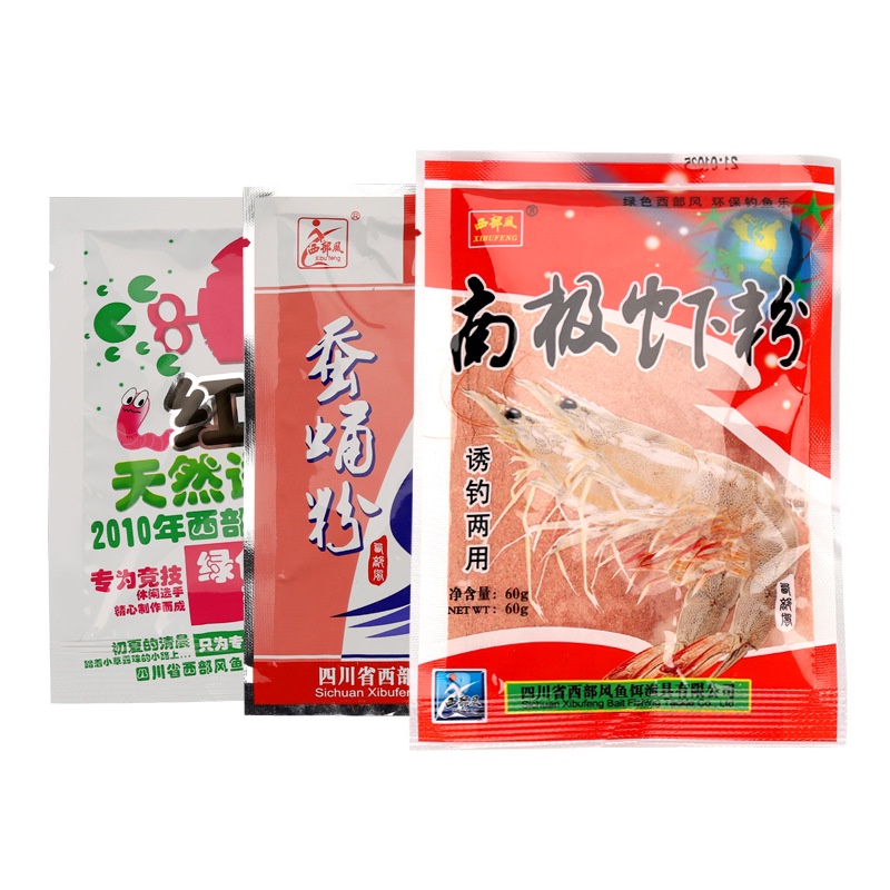 Bột giun đỏ, bột tôm nam cực, bột nhộng tằm hãng Tây Phong dùng làm mồi câu cá