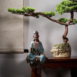 tượng quan âm đèn led 30cm