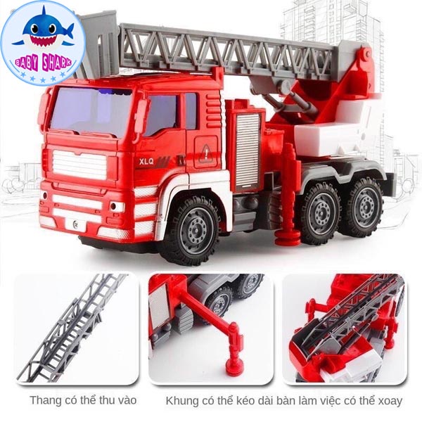 BỘ ĐỒ CHƠI Ô TÔ 6 XE CỨU HỎA KÍCH THƯỚC LỚN, XE XỊT NƯỚC, XE CẨU, XE BÔN CHỨA CHẠY ĐÀ SIÊU TO DÀNH CHO BÉ