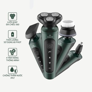 Máy Cạo Râu Thông Minh Giá Rẻ 4 Trong 1, Tỉa Lông Mũi, Tông Đơ, Rửa Mặt, Cạo Râu [HOT]
