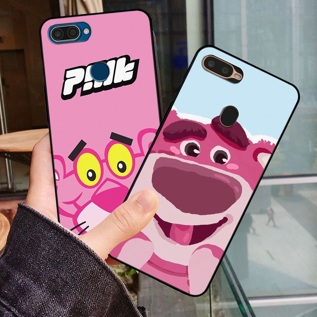 Ốp lưng Oppo A5s / Oppo A7 / Oppo F9 / Oppo A12 in hình gấu dâu losto, báo hồng pink panther cute hottrend