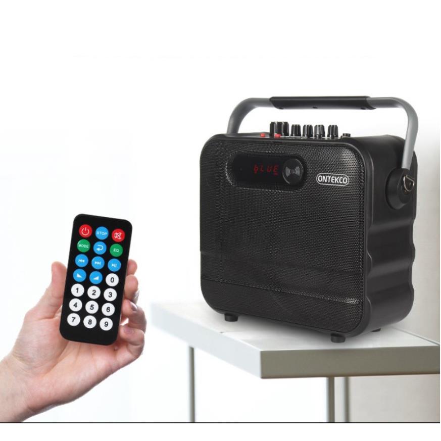 Bộ loa xách tay ONTEKCO YH200 - có dây đeo đi du lịch kèm micro không dây công suất 30W, míc chống hú