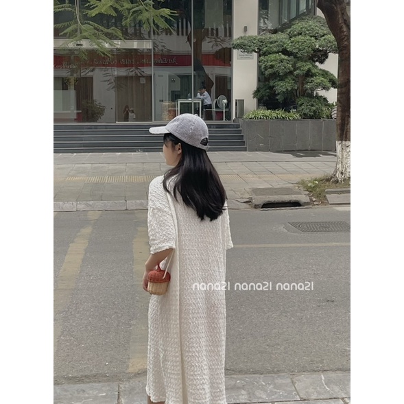 Váy thun trơn xếp nhăn Nana21 Nanastore21