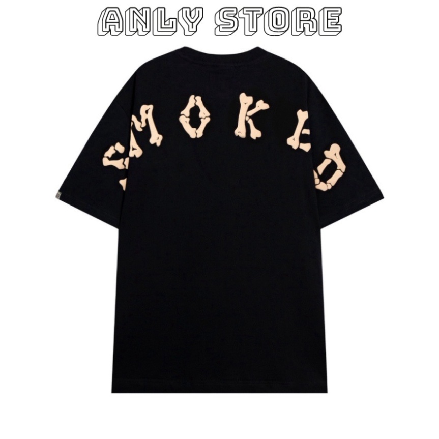 Áo thun SMOKED form rộng tay lỡ nguyên liệu cotton, áo phông Unisex nam nữ form rộng.