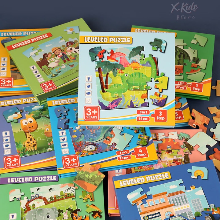 ✨ ✨Sách Đồ Chơi Ghép Hình Giáo Dục Nhận Biết Sớm Cho Bé Từ 2 - 5 Tuổi, Đồ Chơi Xếp Hình - X-kid Store