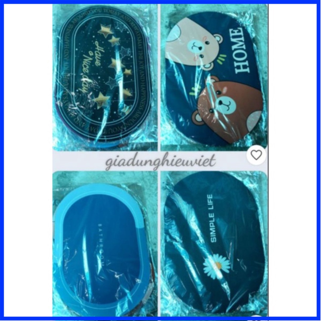 [Tổng Kho] thảm lau chân silicon, để phòng bếp,ngủ, nhà tắm chống trơn trượt,thảm cao su lót sàn