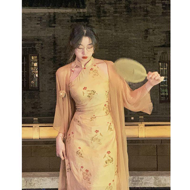 Đầm Sườn Xám Cách Tân Phong Cách Trung Hoa Cổ Điển Thời Trang Xuân Hè Cho Nữ se