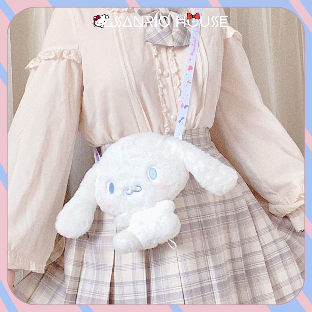 🌸Sẵn+Video🌸 Túi Cinnamoroll Cute Có Dây Đeo Họa Tiết Phong Cách Lolita Dễ Thương - Túi gấu bông ASANRIO HOUSE
