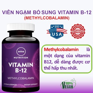 Mrm vegan vitamin b12- viên uống bổ sung 2000mcg vitamin b12