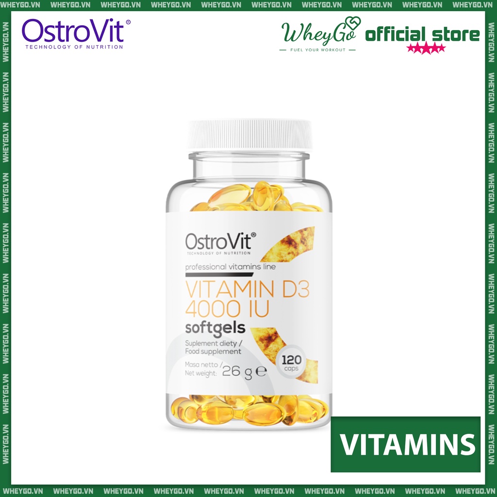 OstroVit Vitamin D3 4000IU 120 lần dùng