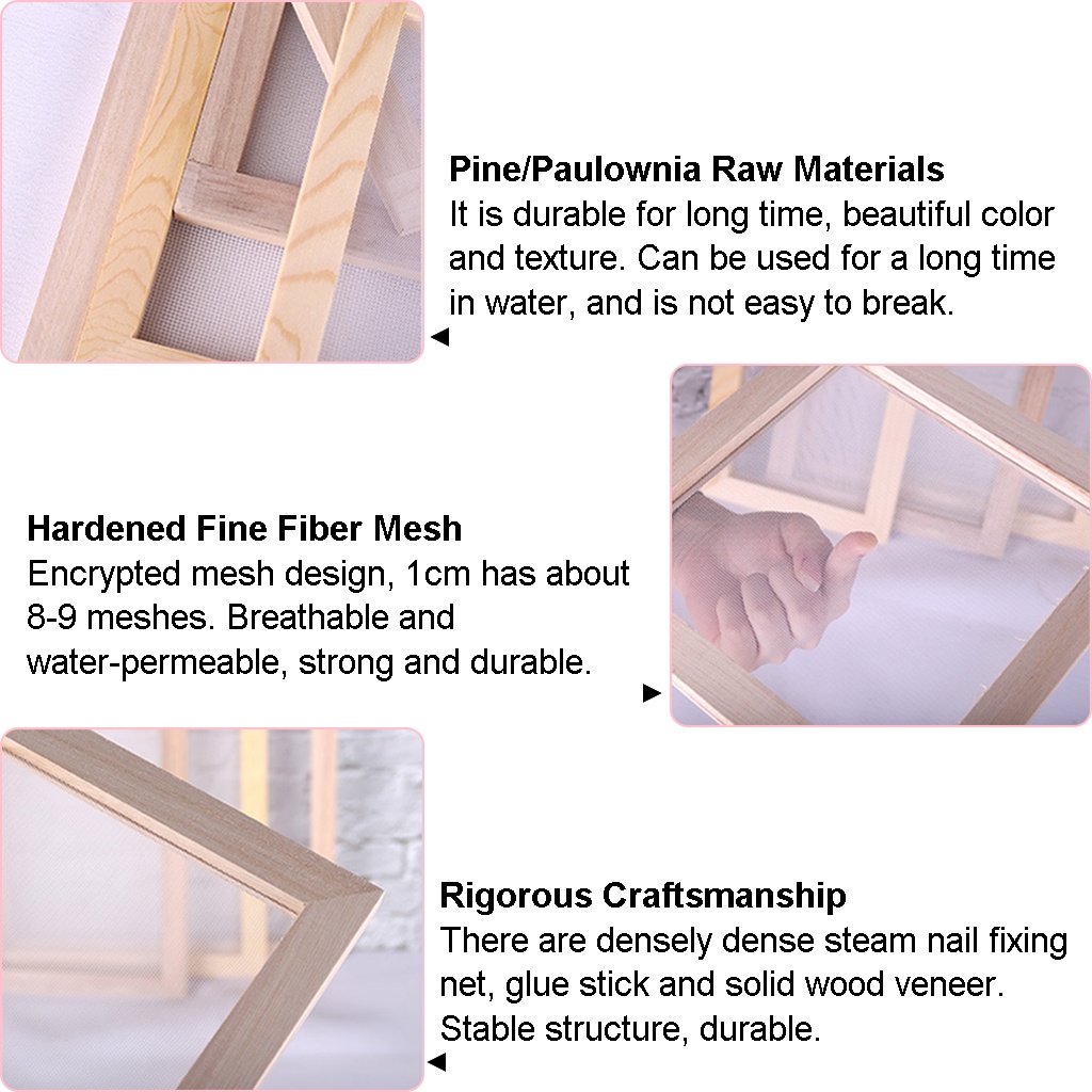 Khung giấy Cuticate làm đồ thủ công bằng gỗ kích thước 15x18CM