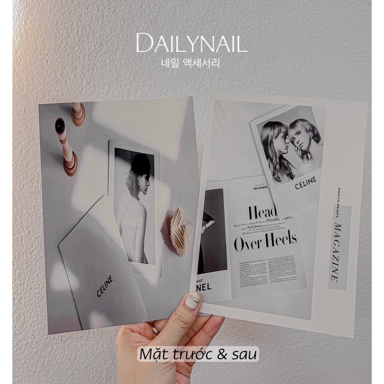Set bìa chụp hình nail 2 mặt decor