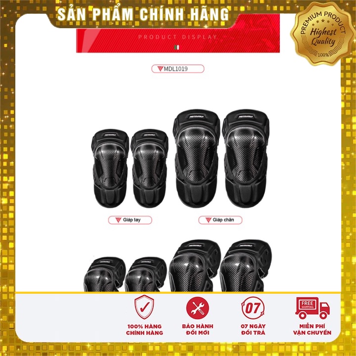 Giáp tay chân carbon MOTOWOLF MDL1019