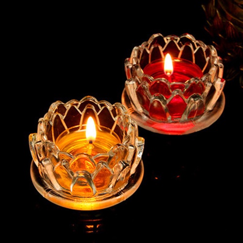 Nến ly BƠ 8h-10h HOA SEN tự nhiên-sáp thủy tinh thơm 3 màu