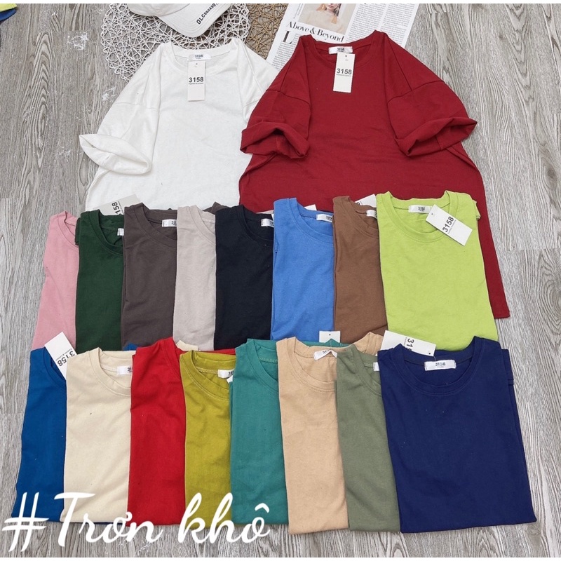 Áo Phong Trơn 3158 cotton chuẩn shop