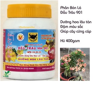 Hũ Lớn 400gr Phân Bón Đầu Trâu 901 Dưỡng Hoa, Đẹp Quả, To Củ, Xanh Lá Cứng Cây