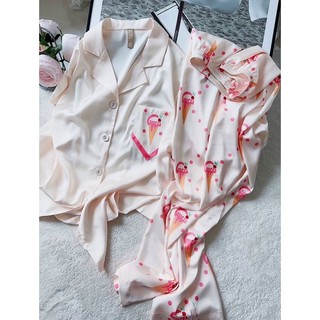 BỘ PYJAMA LỤA DÀI QUẢNG CHÂU CAO CẤP MÃ 2023-36