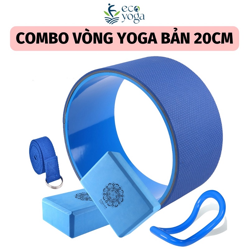 Combo 5 dụng cụ vòng gai bản bự 33x20cm, 2 gạch in hoa văn mandala , 1 vòng myring, 1 dây cotton 1m8 hỗ trợ tập Yoga hiệ