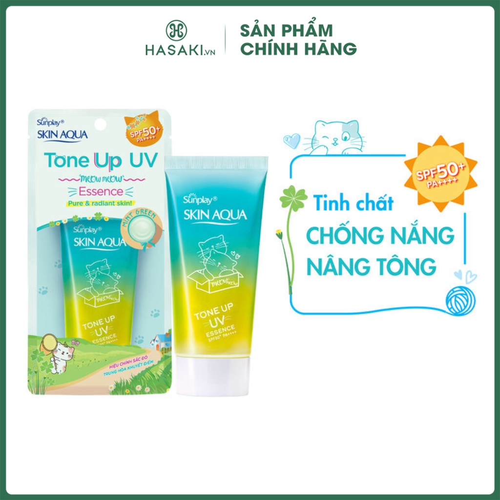 Tinh Chất Chống Nắng Hiệu Chỉnh Sắc Da Sunplay SPF50+ PA++++ Cho Da Dầu, Mụn Skin Aqua 50g Hasaki Sản Phẩm Chính Hãng