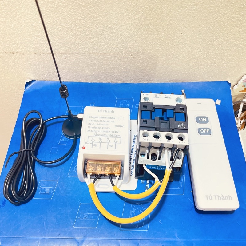 bộ điều khiển từ xa 5km 3 pha đấu sẵn với khởi