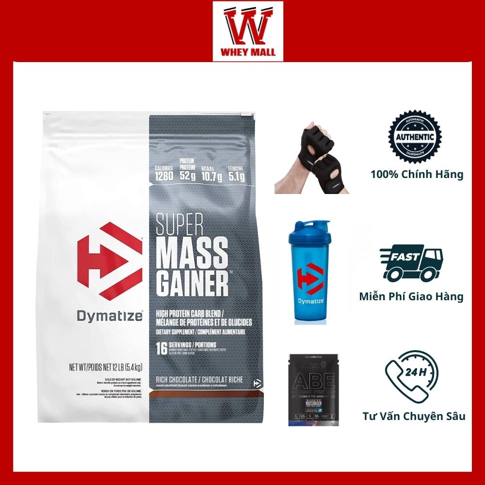 Super Mass Gainer Dymatize 12lbs ( 5.4kg) Sữa Tăng Cân - Tăng Cơ Mass Ganiner