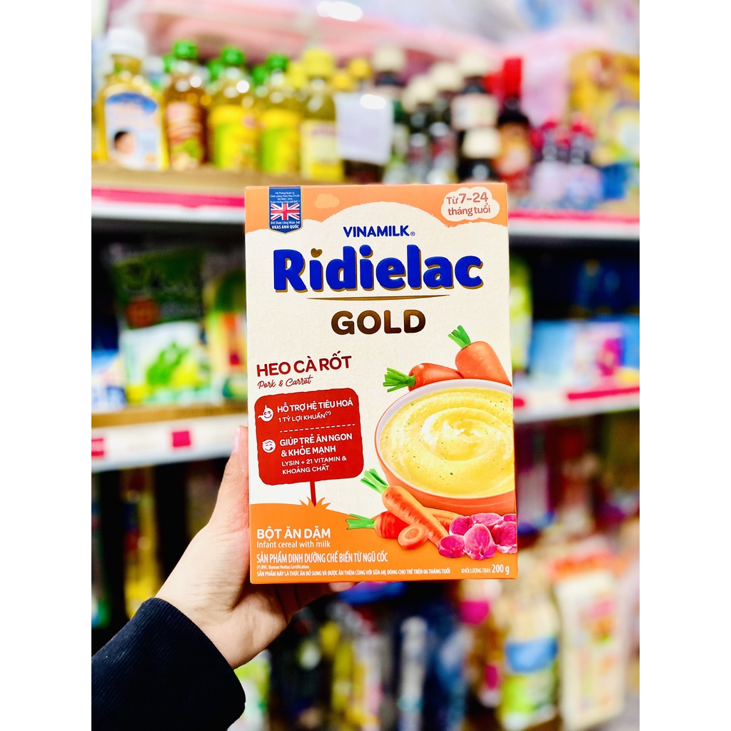 BỘT ĂN DẶM RIDIELAC GOLD 200GR ĐỦ VỊ