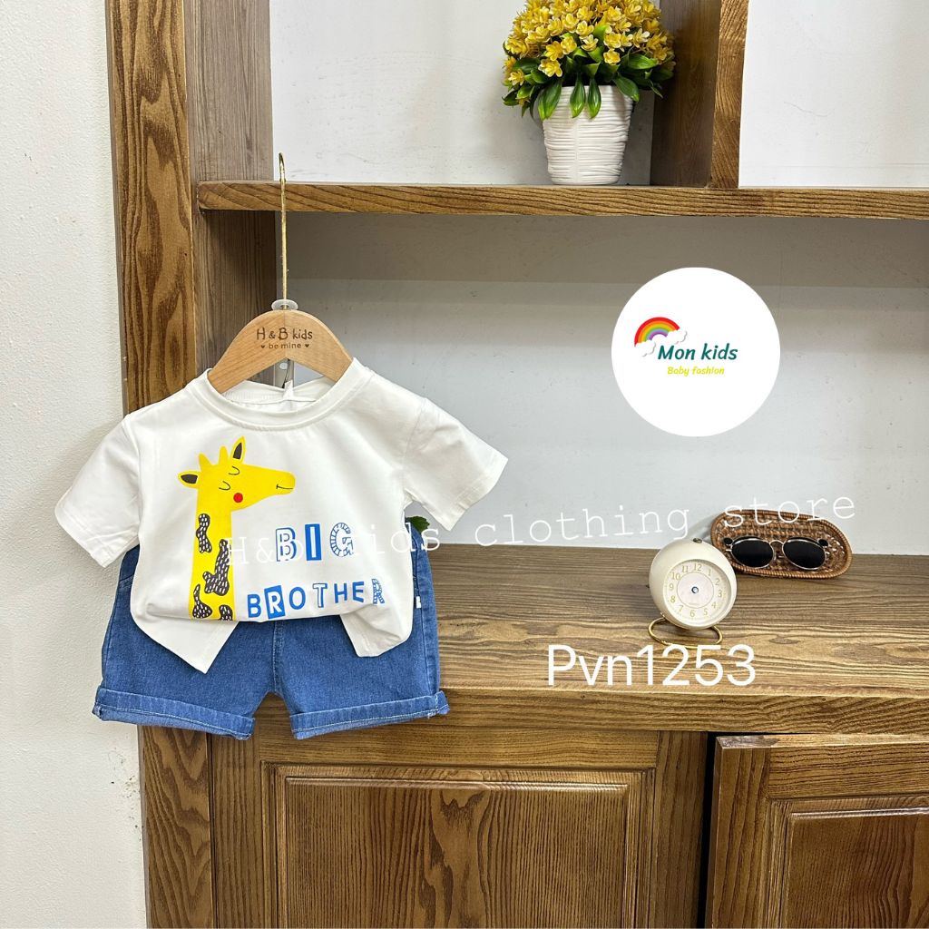 Thanh lý siêu rẻ, Set quần jean bé trai, đồ bộ cotton bé trai, set quần áo be trai, đồ trẻ em 8 -18kg