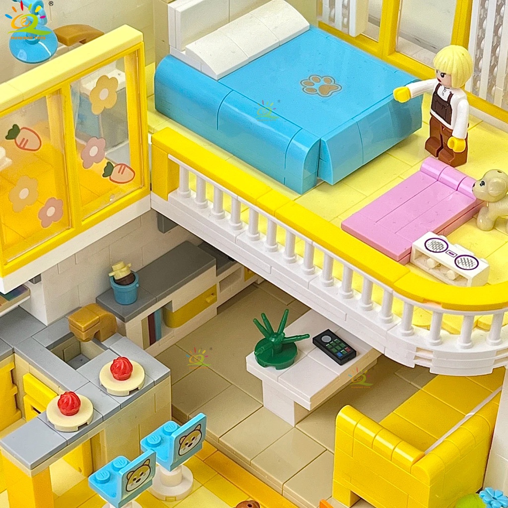 Mô Hình Đồ Chơi Lắp Ráp Nhà Búp Bê villa pet Mini Ấm Áp Sáng Tạo