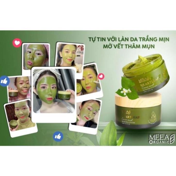 Mặt Nạ Diếp Cá MEEA ORGANIC, Mask Diếp Cá Tái Sinh Dưỡng Trắng Da Giảm Thâm Mờ Mụn Se Khít Lỗ Chân Lông 120g