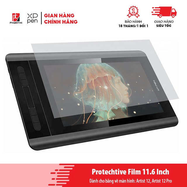 Miếng Dán Bảo Vệ Màn Hình Protective Film 11.6inch Chính Hãng Cho Bảng Vẽ XP-Pen Artist 12