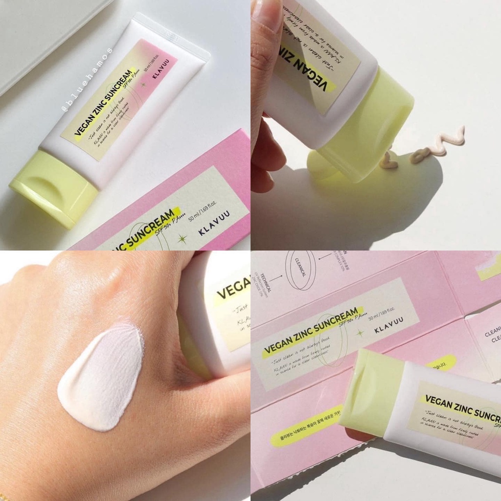 Kem chống nắng nâng tone thuần chay Klavuu Vegan Zinc Suncream 80%