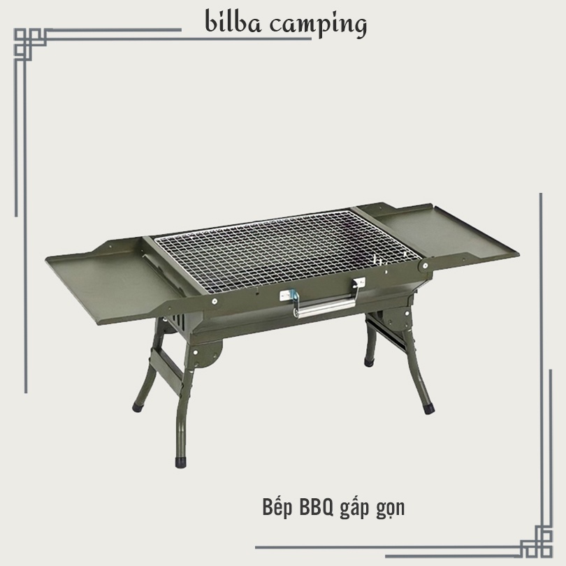 Bếp nướng than hoa gấp gọn mang đi du lịch dã ngoại BBQ, bếp nướng picnic cắm trại ngoài trời BB4422 - Billba camping