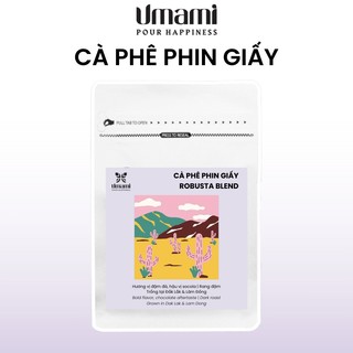 Cà phê phin giấy rang mộc tiện lợi, túi gồm 10 phin 20g - Robusta Blend nguyên chất đậm đà, hậu vị socola - UMAMI Coffee