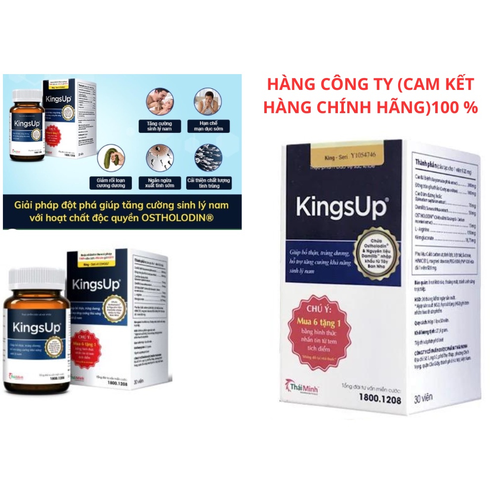 KINGSUP - Giúp bổ thận, tráng dương, tăng cường sinh lý nam, rối loạn cương dương.Giúp tăng cường sức khỏe sinh lý.