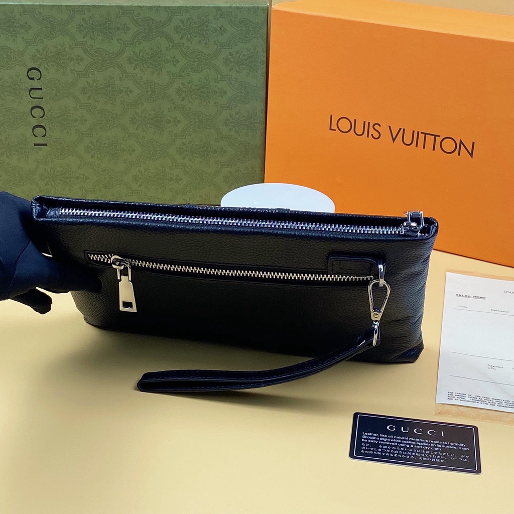 Ví cầm tay Clutch nam da thật nguyên tấm cao cấp kiểu dáng sang trọng 7361 ⚡FREESHIP⚡-  BH 2 năm