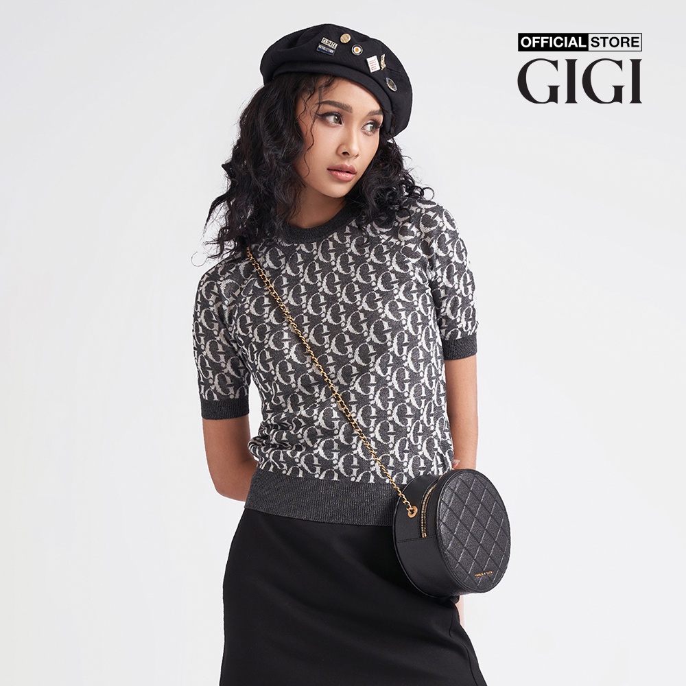 GIGI - Áo len nữ cổ tròn tay ngắn phom ôm thanh lịch G1303K222709-65