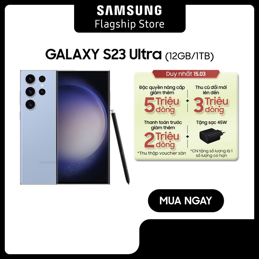 Điện thoại Samsung Galaxy S23 Ultra 12GB/1TB - Độc Quyền Online